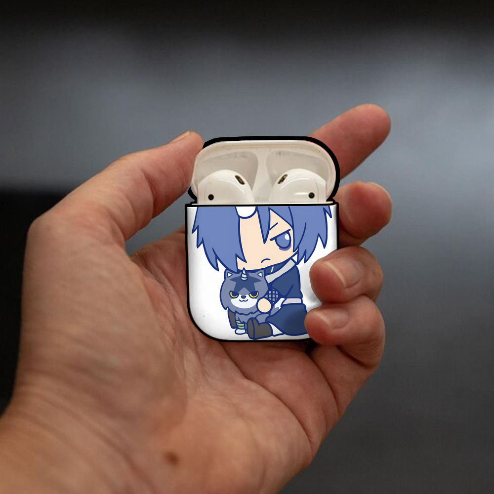 転スラ Regarding Reincarnated to Slime AirPods 第2世代保護ケース ハードシェル ブラック 耐衝撃・防指紋・カラビナ付き