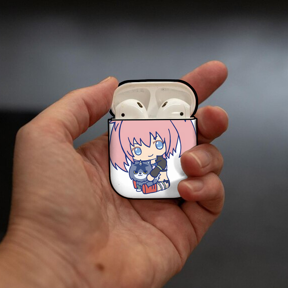 転スラ Regarding Reincarnated to Slime AirPods 第2世代保護ケース ハードシェル ブラック 耐衝撃・防指紋・カラビナ付き