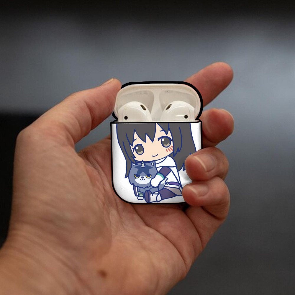 転スラ Regarding Reincarnated to Slime AirPods 第2世代保護ケース ハードシェル ブラック 耐衝撃・防指紋・カラビナ付き