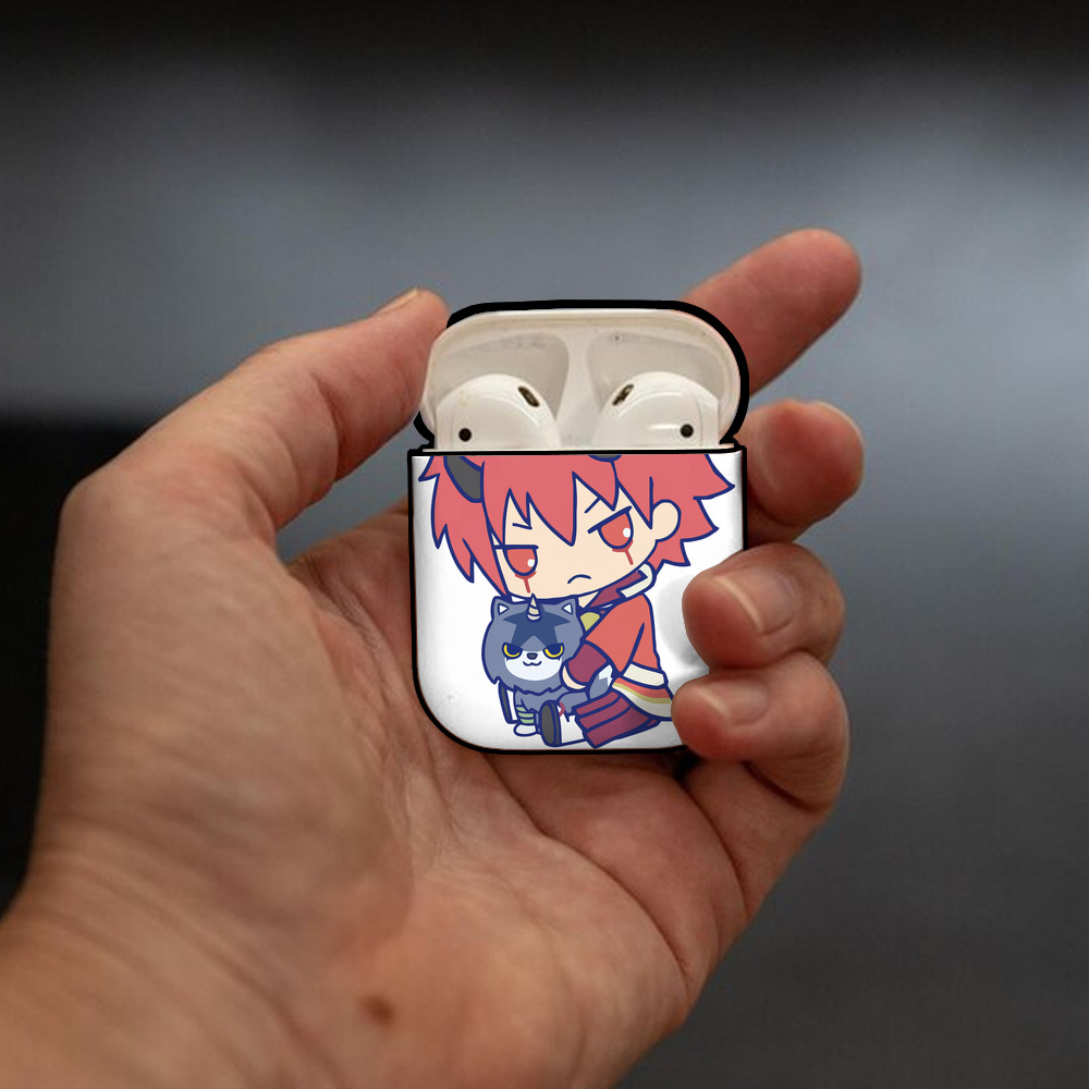 転スラ Regarding Reincarnated to Slime AirPods 第2世代保護ケース ハードシェル ブラック 耐衝撃・防指紋・カラビナ付き