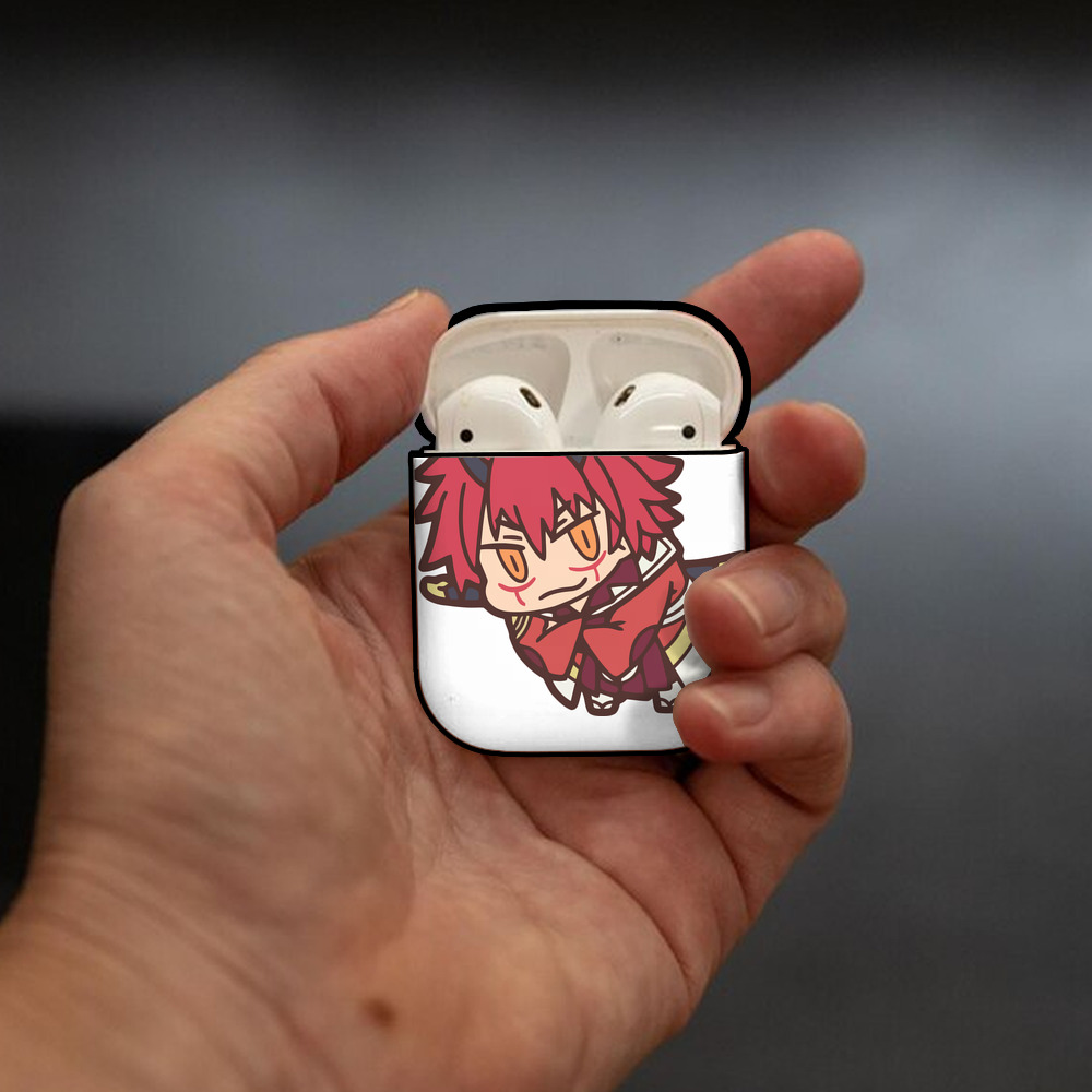 転スラ Regarding Reincarnated to Slime AirPods 第2世代保護ケース ハードシェル ブラック 耐衝撃・防指紋・カラビナ付き