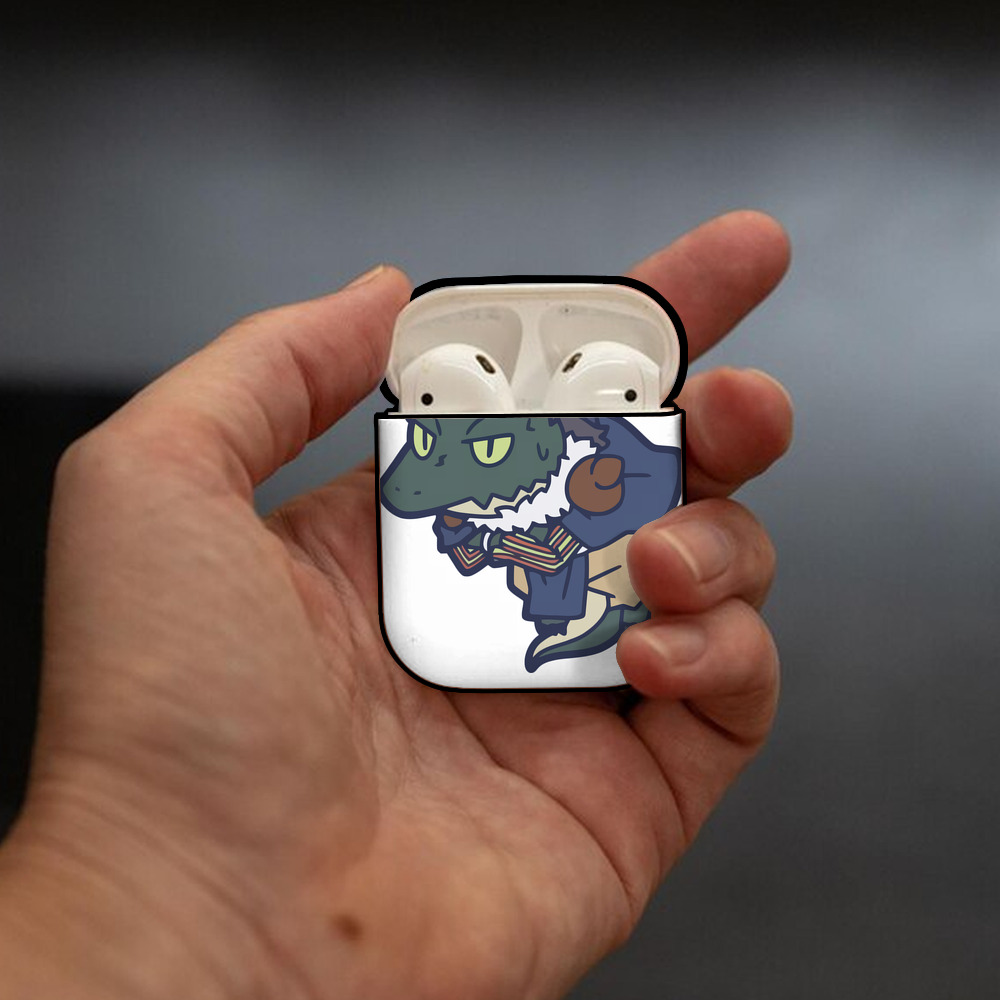 転スラ Regarding Reincarnated to Slime AirPods 第2世代保護ケース ハードシェル ブラック 耐衝撃・防指紋・カラビナ付き