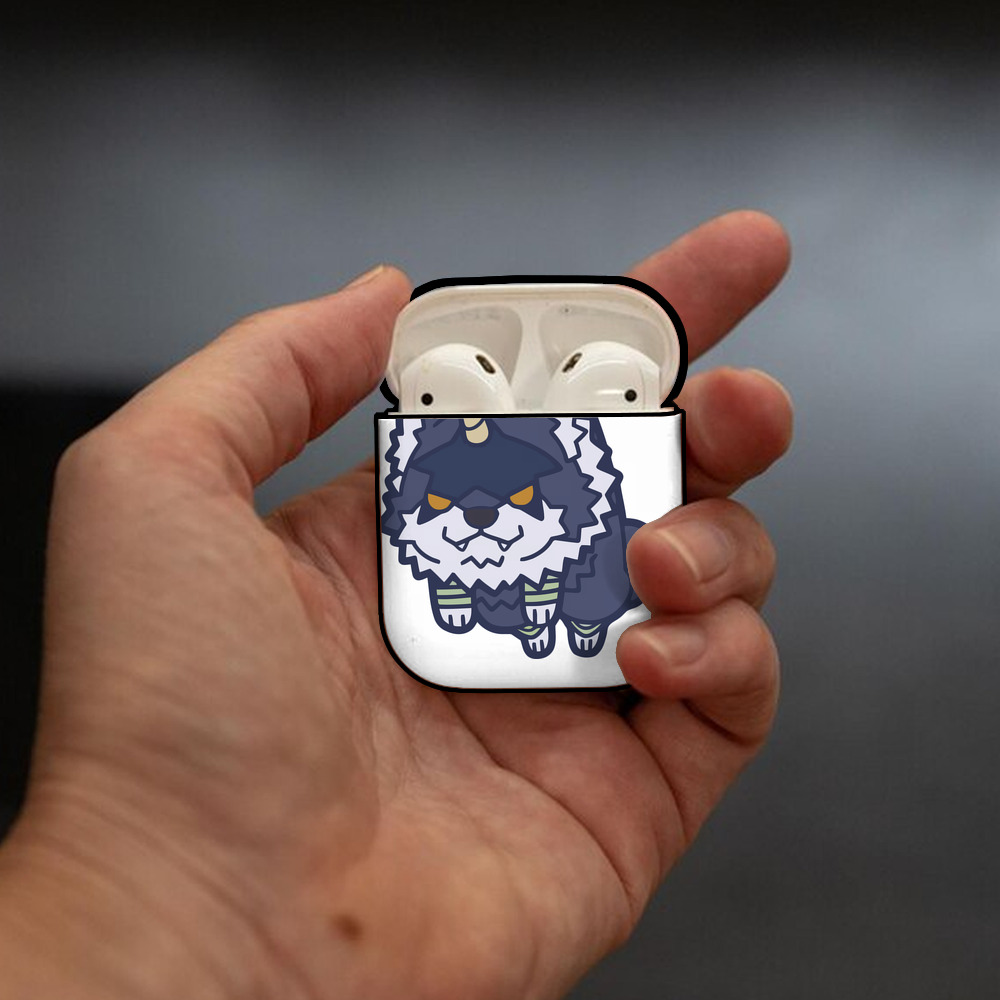 転スラ Regarding Reincarnated to Slime AirPods 第2世代保護ケース ハードシェル ブラック 耐衝撃・防指紋・カラビナ付き