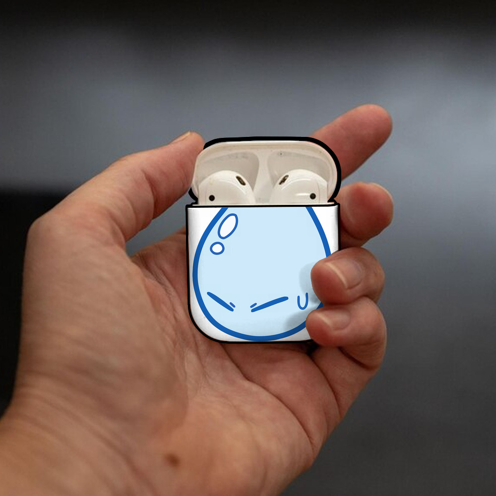 転スラ Regarding Reincarnated to Slime AirPods 第2世代保護ケース ハードシェル ブラック 耐衝撃・防指紋・カラビナ付き