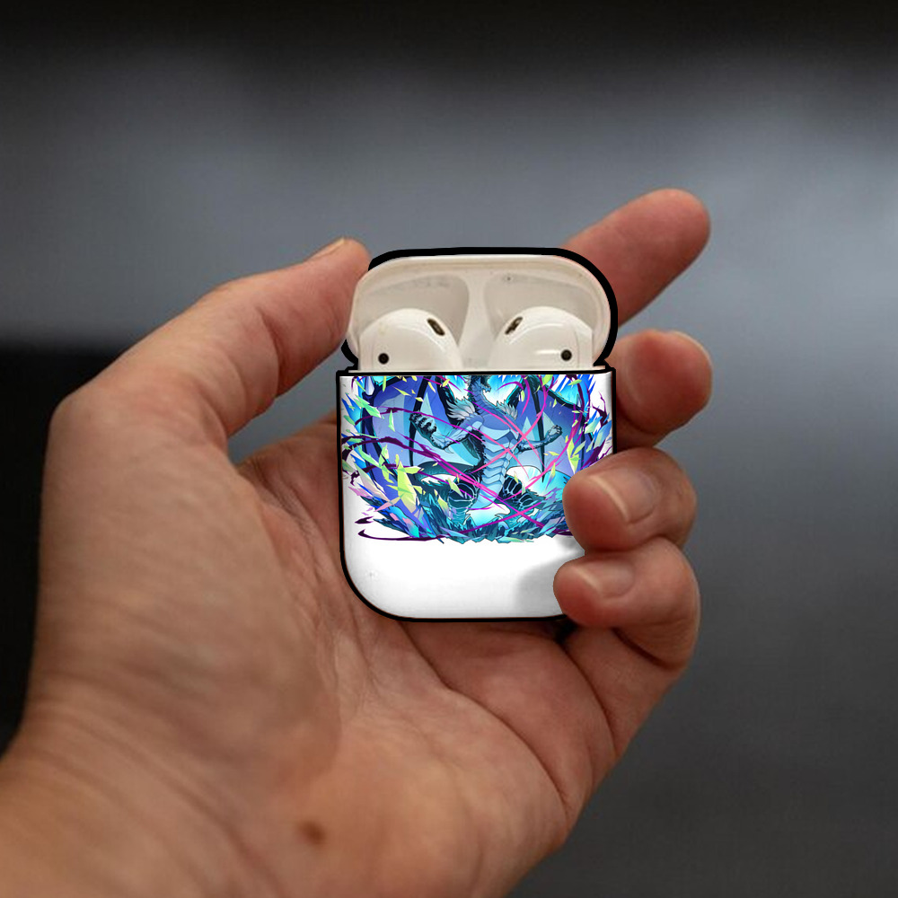 転スラ Regarding Reincarnated to Slime AirPods 第2世代保護ケース ハードシェル ブラック 耐衝撃・防指紋・カラビナ付き