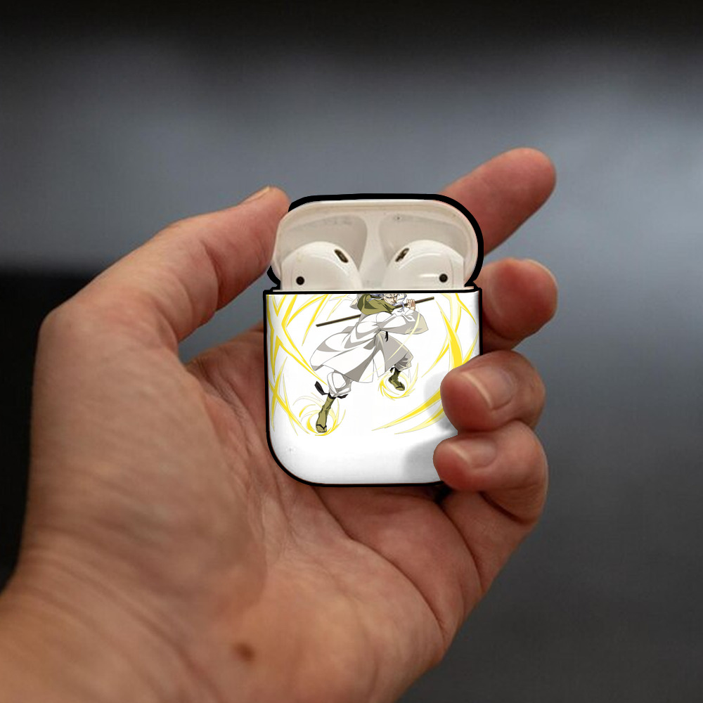 転スラ Regarding Reincarnated to Slime AirPods 第2世代保護ケース ハードシェル ブラック 耐衝撃・防指紋・カラビナ付き