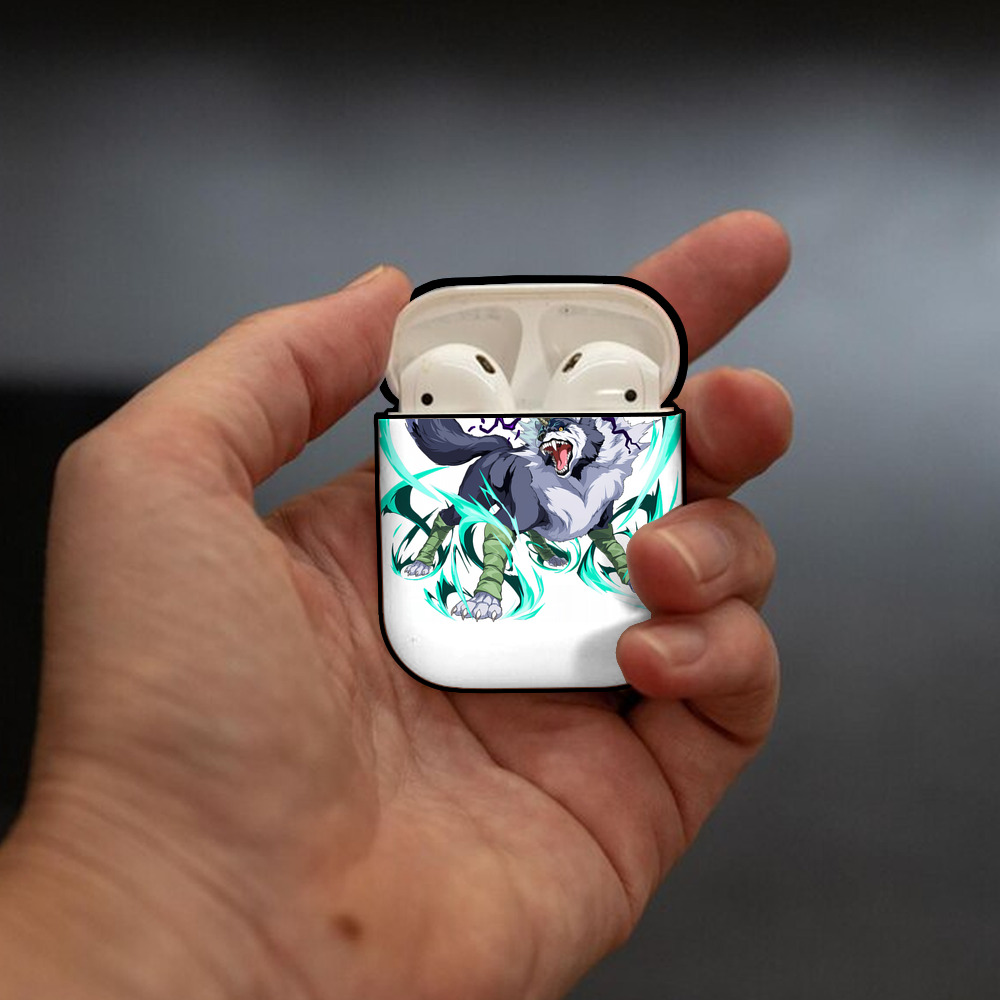 転スラ Regarding Reincarnated to Slime AirPods 第2世代保護ケース ハードシェル ブラック 耐衝撃・防指紋・カラビナ付き