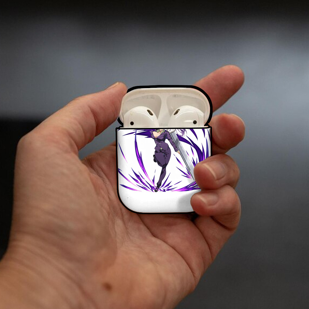 転スラ Regarding Reincarnated to Slime AirPods 第2世代保護ケース ハードシェル ブラック 耐衝撃・防指紋・カラビナ付き