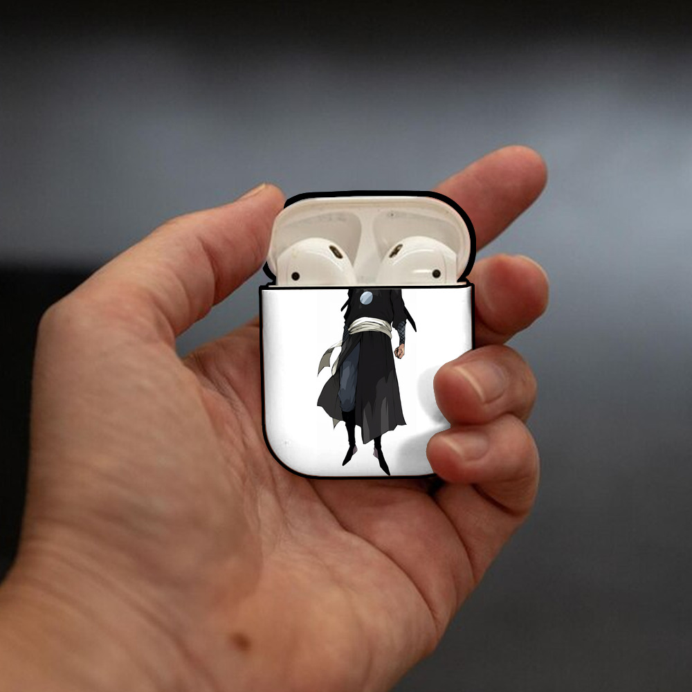 転スラ Regarding Reincarnated to Slime AirPods 第2世代保護ケース ハードシェル ブラック 耐衝撃・防指紋・カラビナ付き