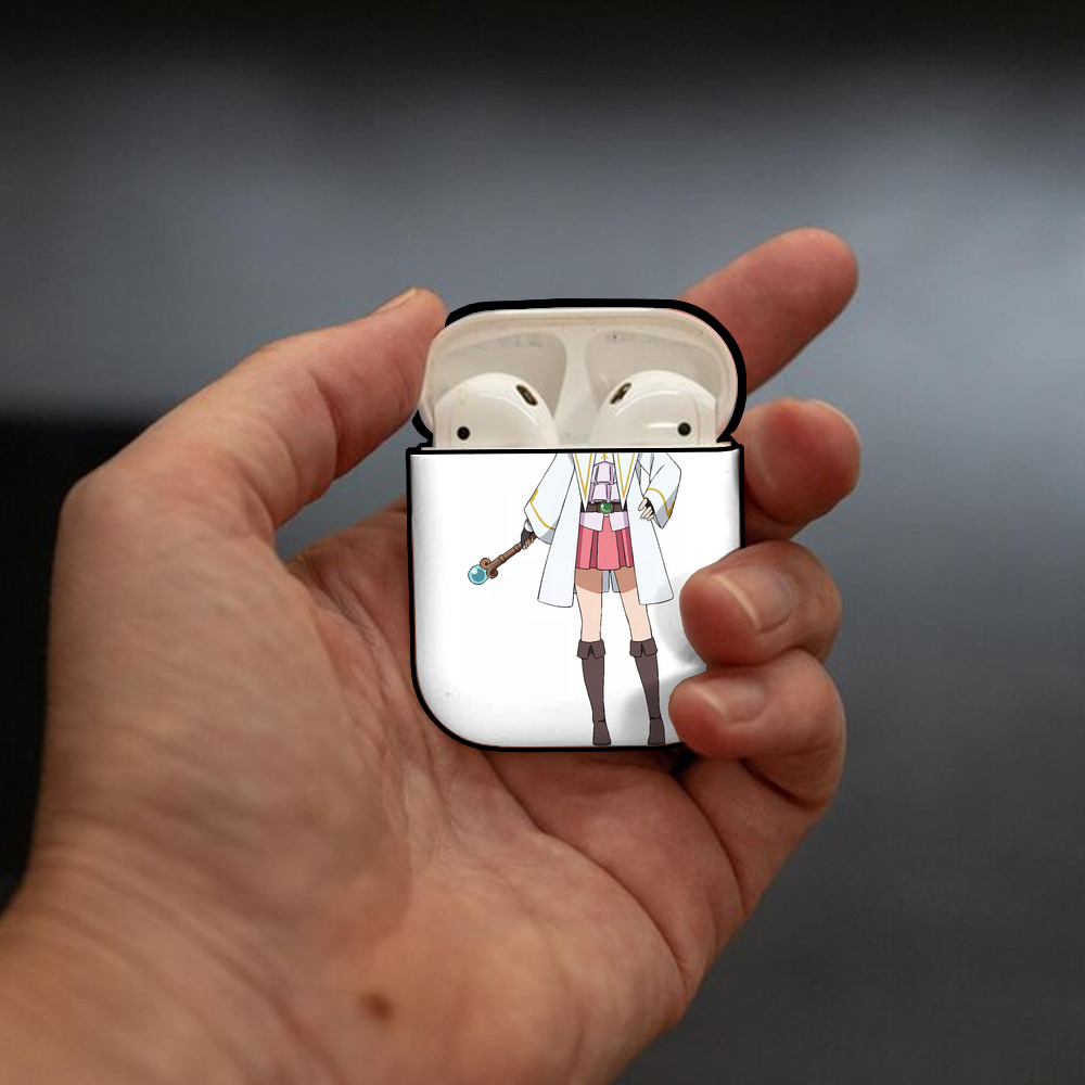 転スラ Regarding Reincarnated to Slime AirPods 第2世代保護ケース ハードシェル ブラック 耐衝撃・防指紋・カラビナ付き
