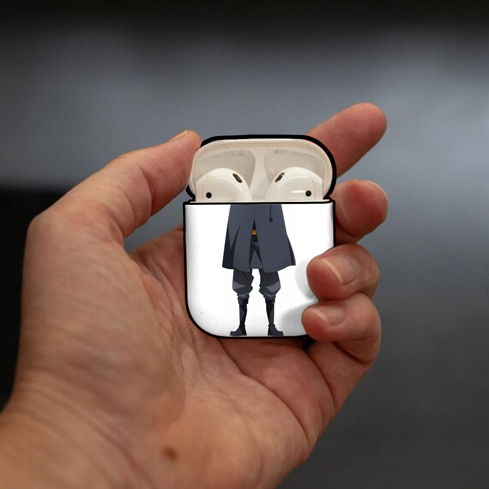 転スラ Regarding Reincarnated to Slime AirPods 第2世代保護ケース ハードシェル ブラック 耐衝撃・防指紋・カラビナ付き
