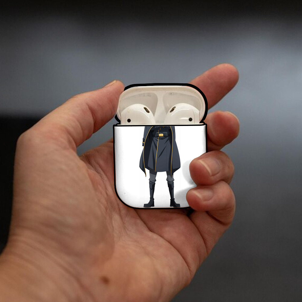 転スラ Regarding Reincarnated to Slime AirPods 第2世代保護ケース ハードシェル ブラック 耐衝撃・防指紋・カラビナ付き