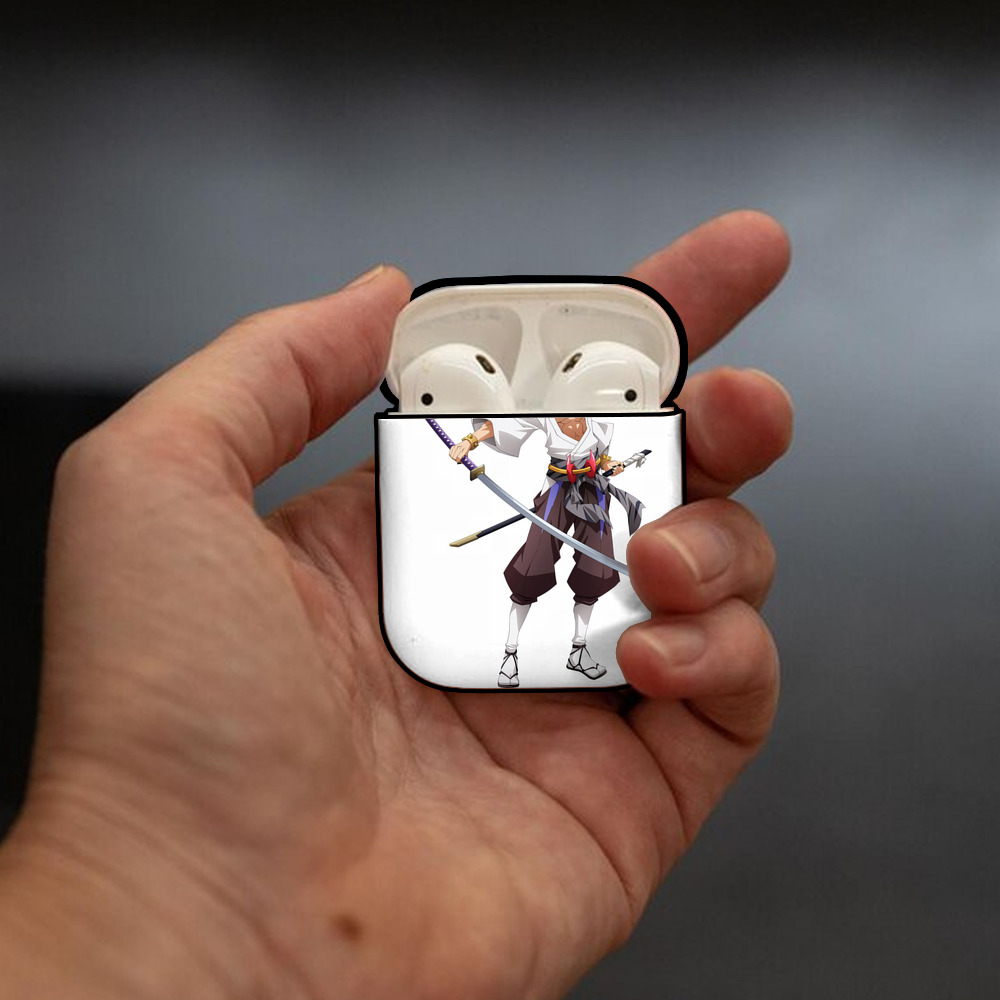 転スラ Regarding Reincarnated to Slime AirPods 第2世代保護ケース ハードシェル ブラック 耐衝撃・防指紋・カラビナ付き