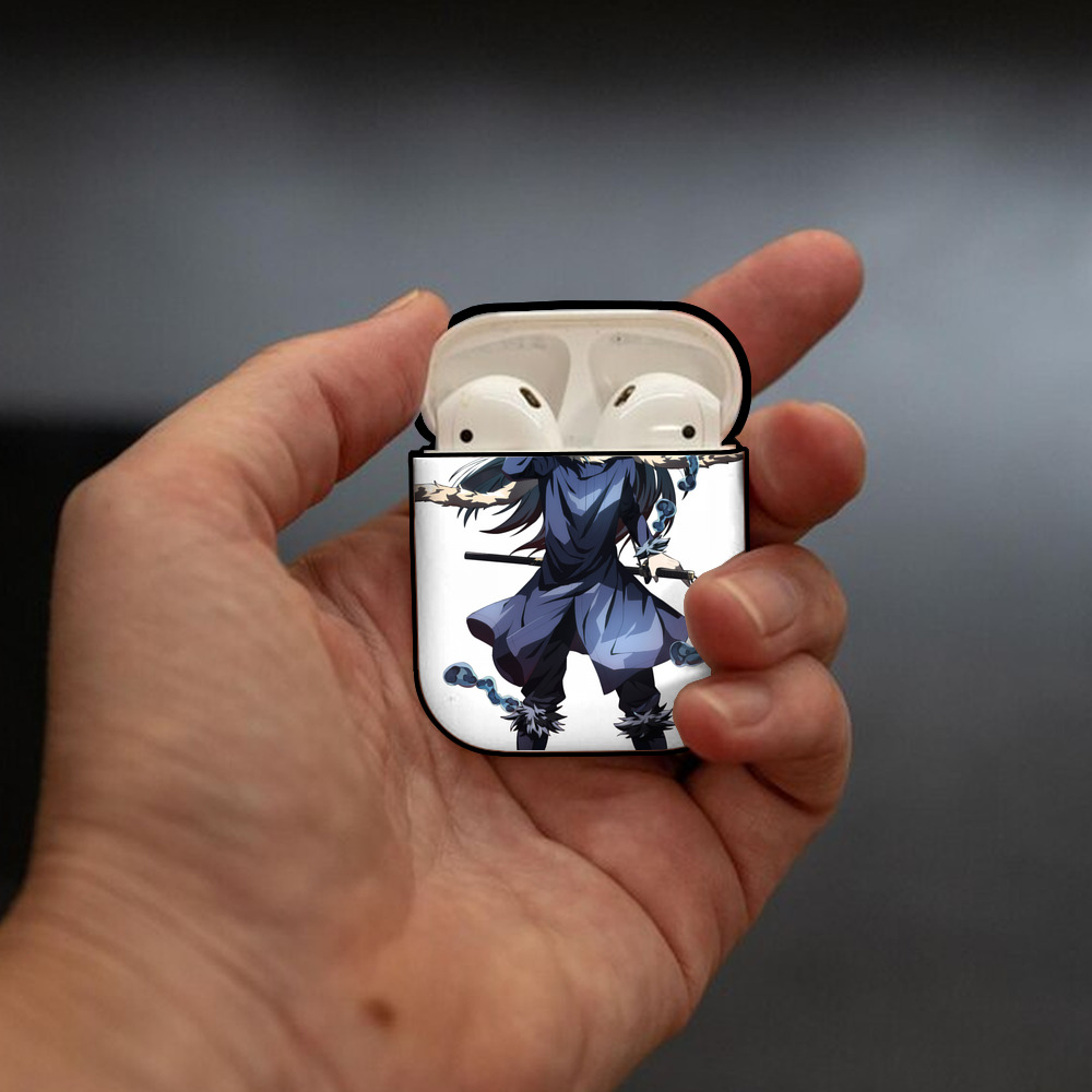 転スラ Regarding Reincarnated to Slime AirPods 第2世代保護ケース ハードシェル ブラック 耐衝撃・防指紋・カラビナ付き