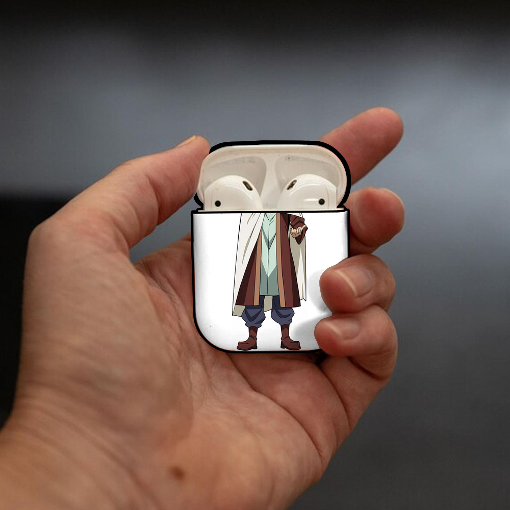 転スラ Regarding Reincarnated to Slime AirPods 第2世代保護ケース ハードシェル ブラック 耐衝撃・防指紋・カラビナ付き