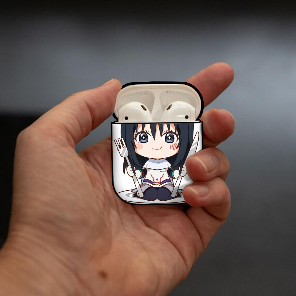 転スラ Regarding Reincarnated to Slime AirPods 第2世代保護ケース ハードシェル ブラック 耐衝撃・防指紋・カラビナ付き