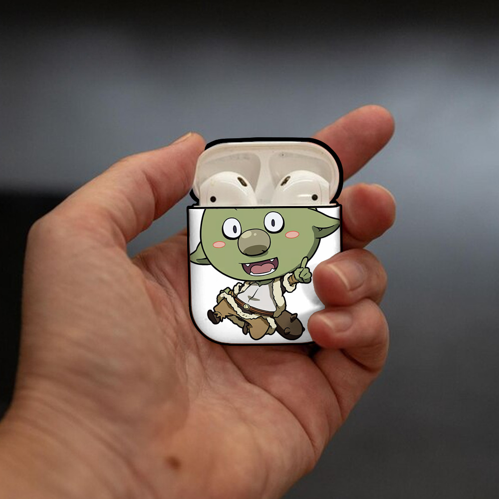 転スラ Regarding Reincarnated to Slime AirPods 第2世代保護ケース ハードシェル ブラック 耐衝撃・防指紋・カラビナ付き