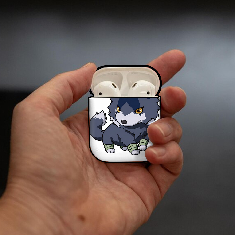 転スラ Regarding Reincarnated to Slime AirPods 第2世代保護ケース ハードシェル ブラック 耐衝撃・防指紋・カラビナ付き