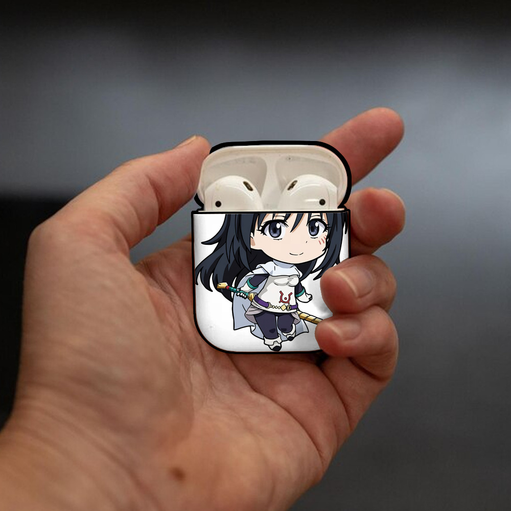 転スラ Regarding Reincarnated to Slime AirPods 第2世代保護ケース ハードシェル ブラック 耐衝撃・防指紋・カラビナ付き