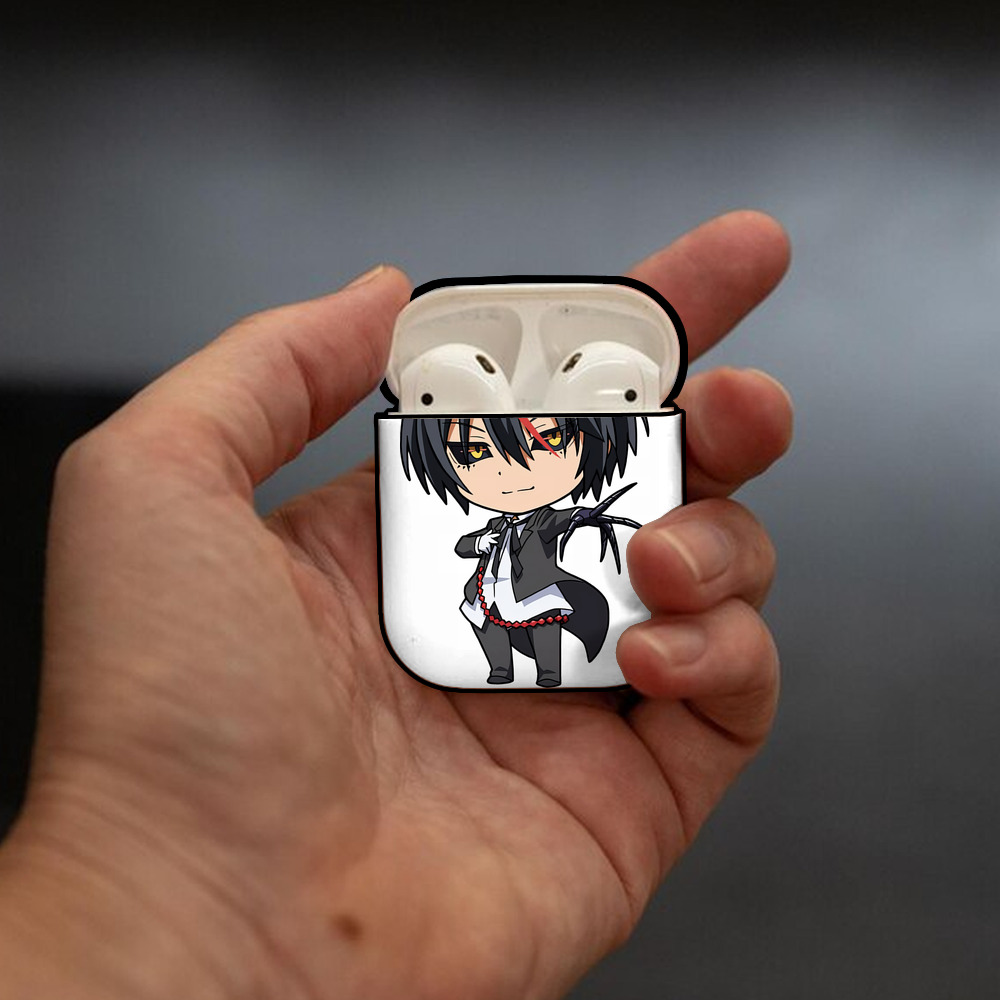 転スラ Regarding Reincarnated to Slime AirPods 第2世代保護ケース ハードシェル ブラック 耐衝撃・防指紋・カラビナ付き