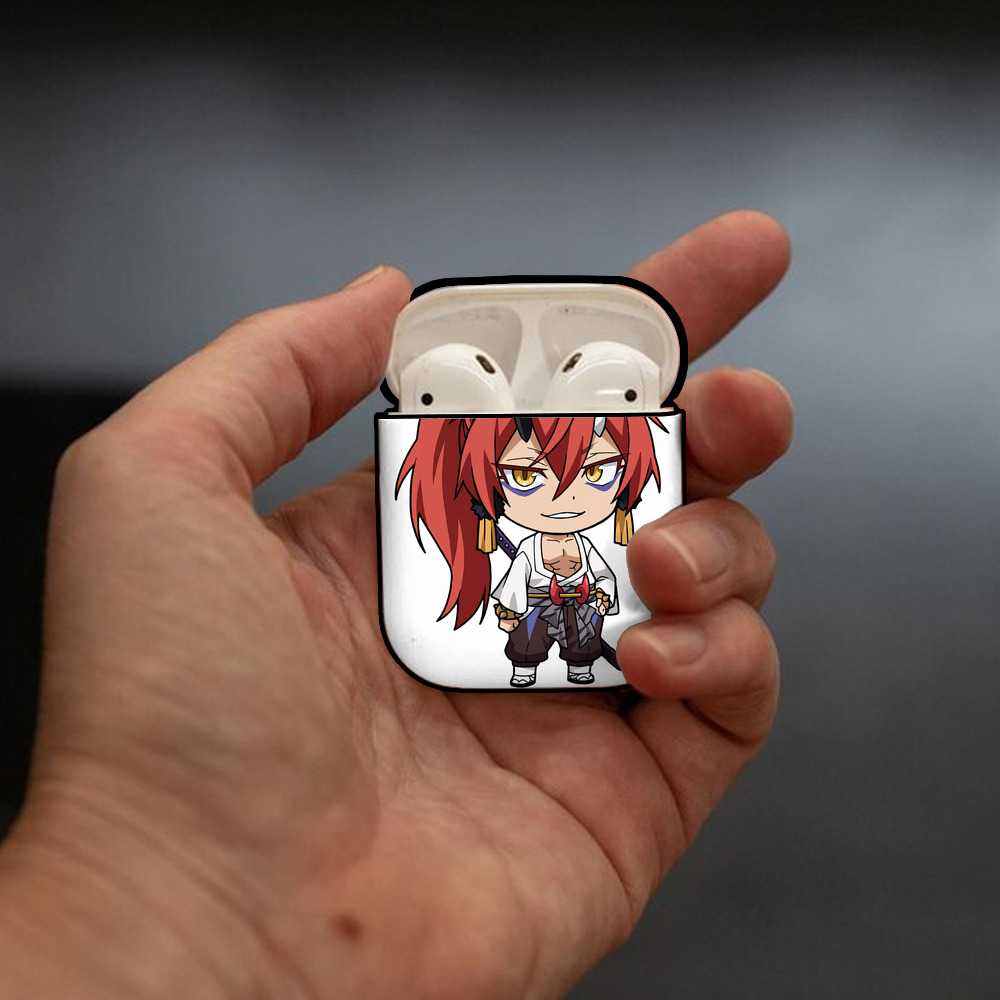 転スラ Regarding Reincarnated to Slime AirPods 第2世代保護ケース ハードシェル ブラック 耐衝撃・防指紋・カラビナ付き