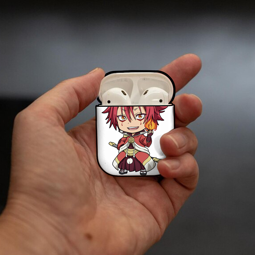 転スラ Regarding Reincarnated to Slime AirPods 第2世代保護ケース ハードシェル ブラック 耐衝撃・防指紋・カラビナ付き