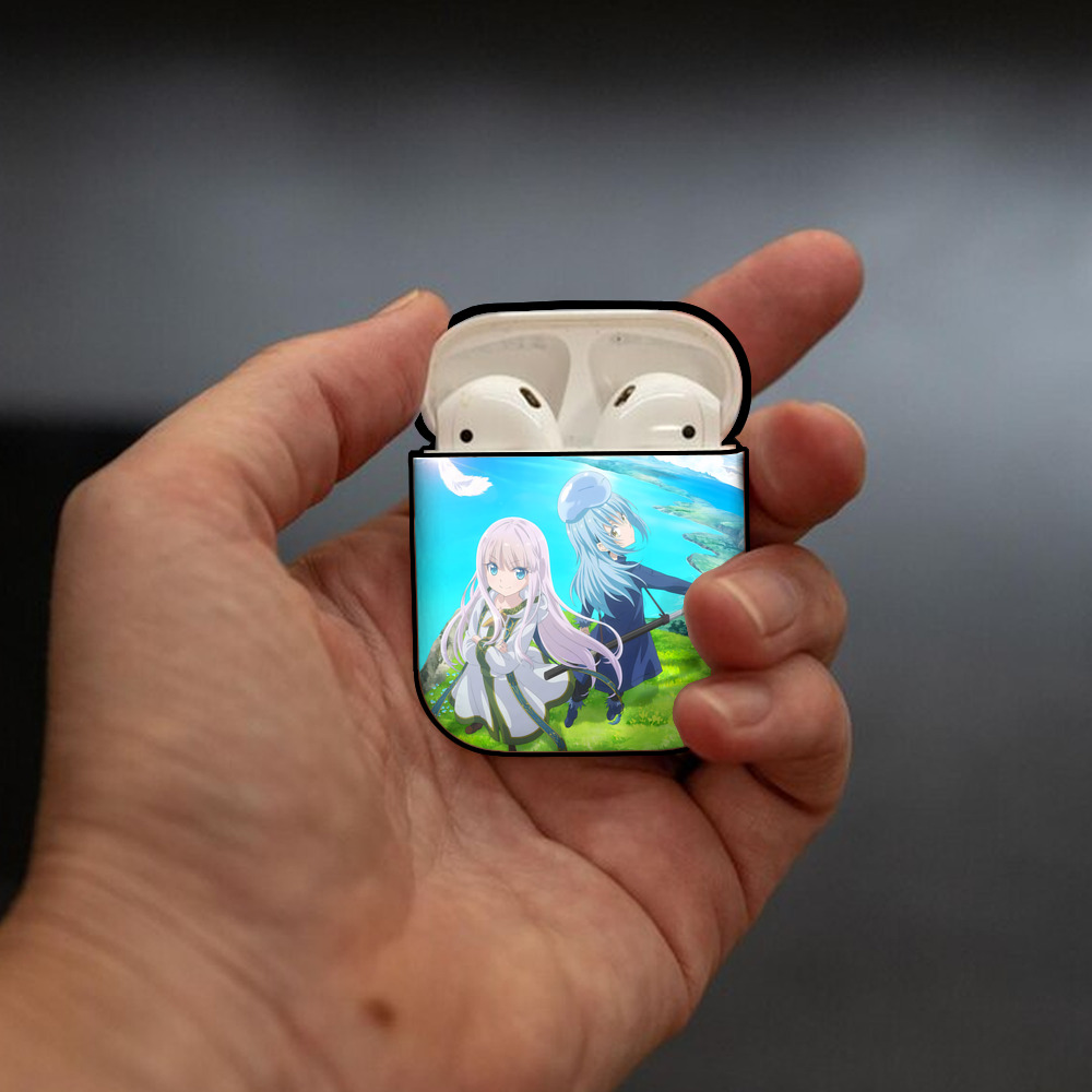 転スラ Regarding Reincarnated to Slime AirPods 第2世代保護ケース ハードシェル ブラック 耐衝撃・防指紋・カラビナ付き