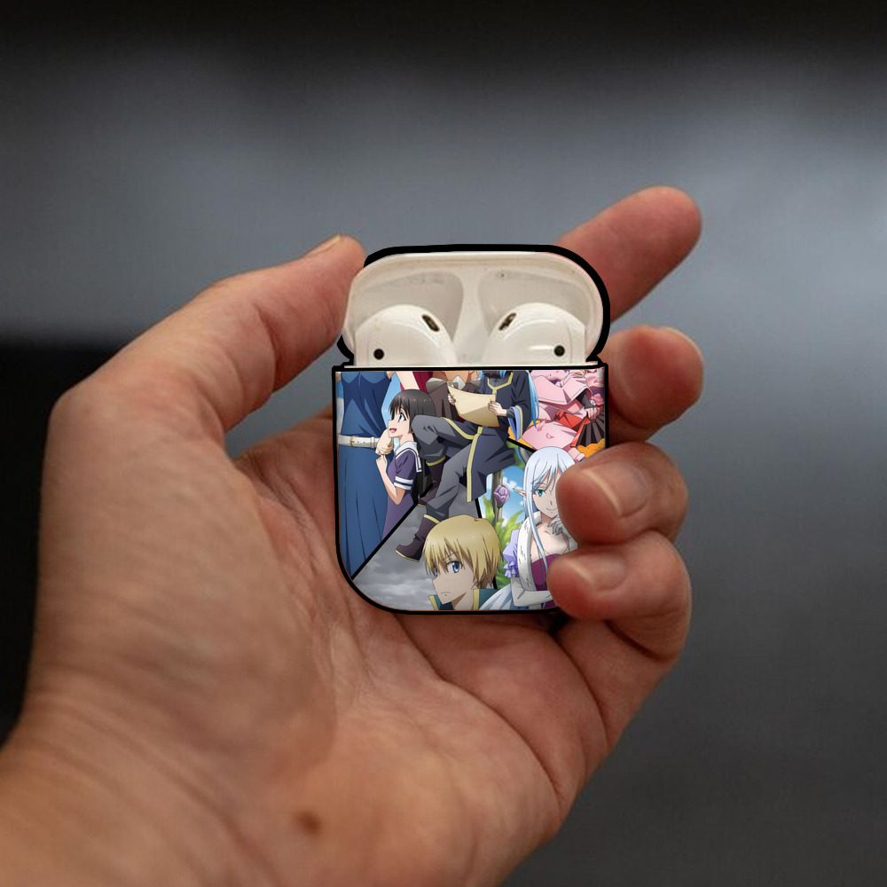 転スラ Regarding Reincarnated to Slime AirPods 第2世代保護ケース ハードシェル ブラック 耐衝撃・防指紋・カラビナ付き