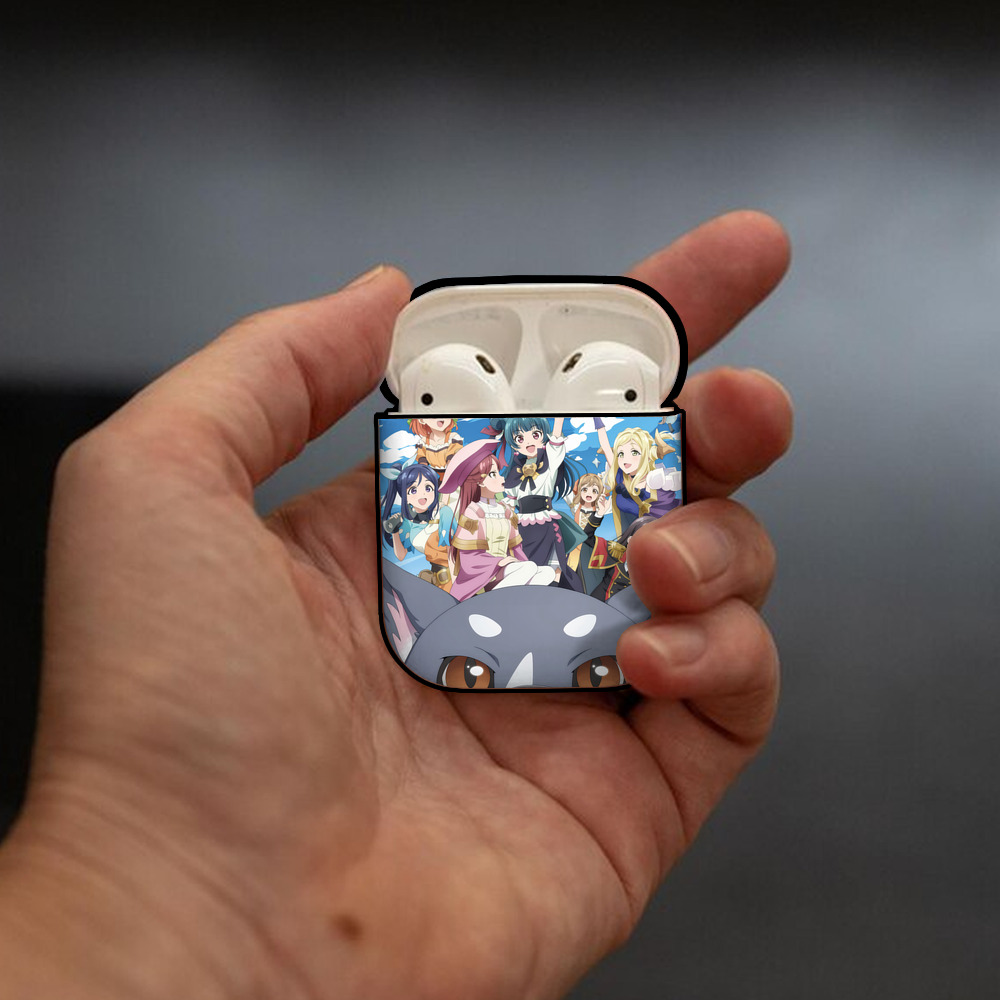 転スラ Regarding Reincarnated to Slime AirPods 第2世代保護ケース ハードシェル ブラック 耐衝撃・防指紋・カラビナ付き