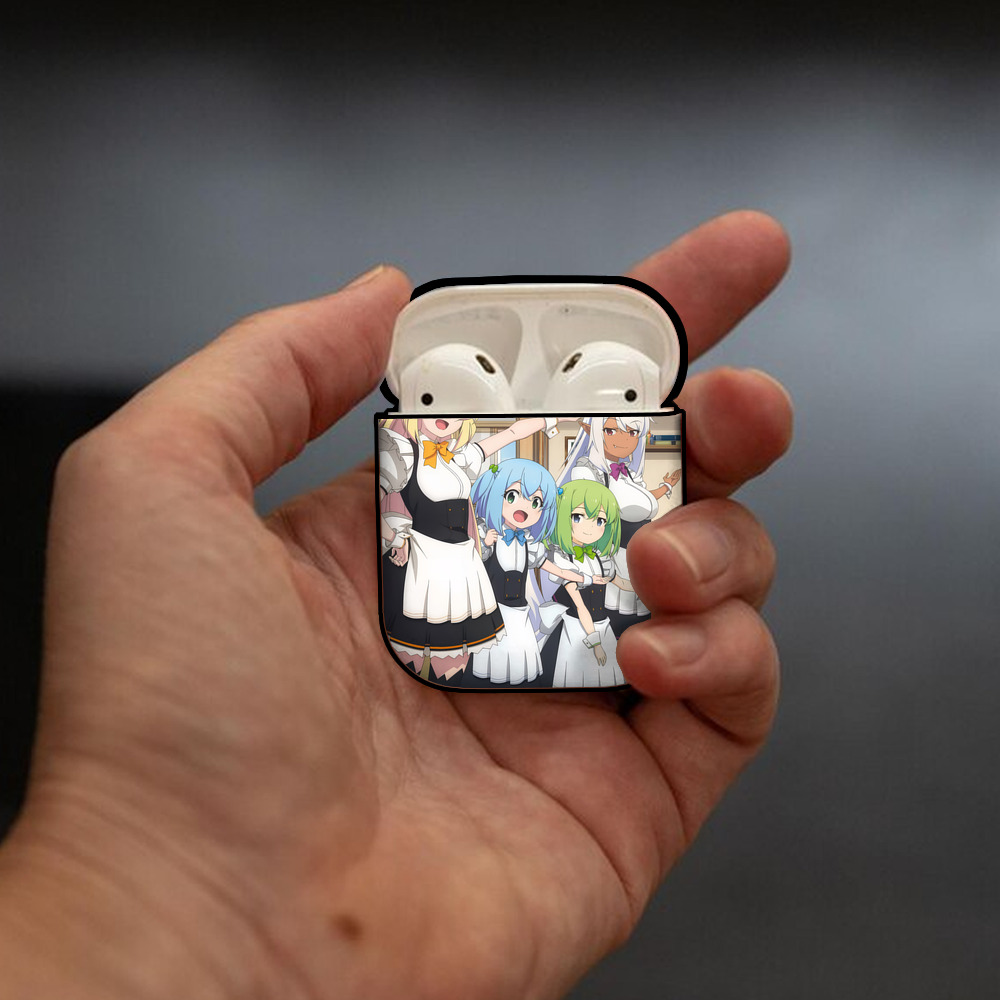 転スラ Regarding Reincarnated to Slime AirPods 第2世代保護ケース ハードシェル ブラック 耐衝撃・防指紋・カラビナ付き