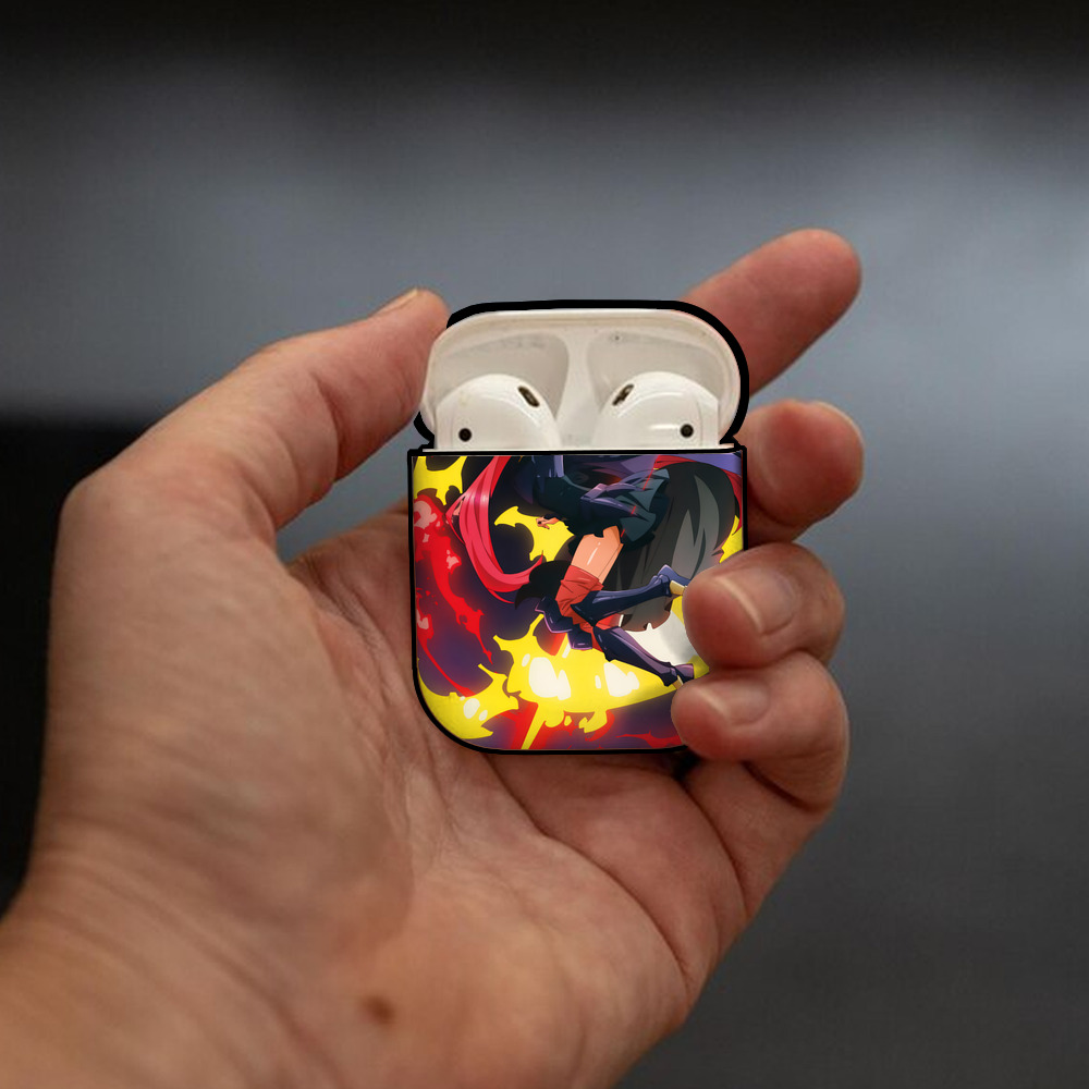 転スラ Regarding Reincarnated to Slime AirPods 第2世代保護ケース ハードシェル ブラック 耐衝撃・防指紋・カラビナ付き