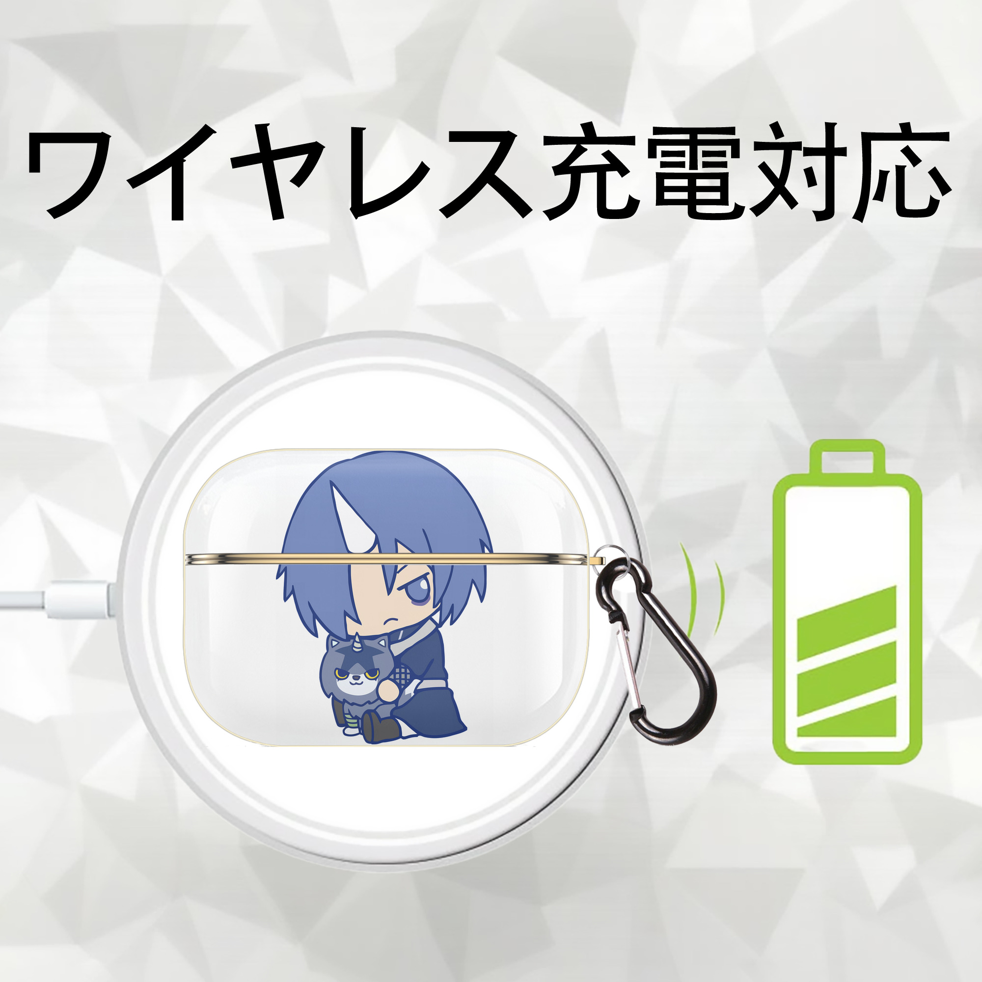 転スラ Regarding Reincarnated to Slime 【AirPods Pro用】ハードシェル保護ケース｜耐衝撃・防指紋・カラビナ付き商品仕様