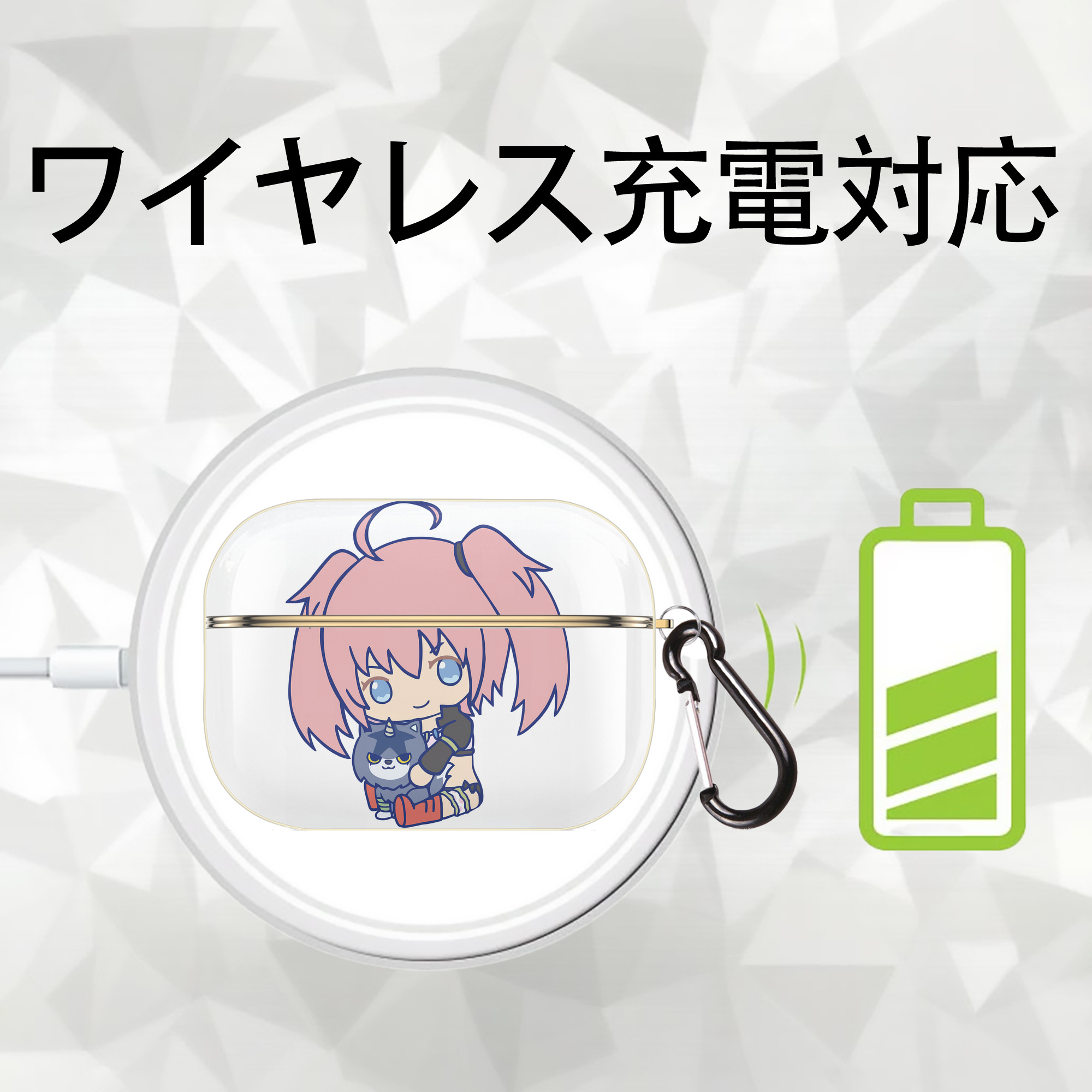 転スラ Regarding Reincarnated to Slime 【AirPods Pro用】ハードシェル保護ケース｜耐衝撃・防指紋・カラビナ付き商品仕様