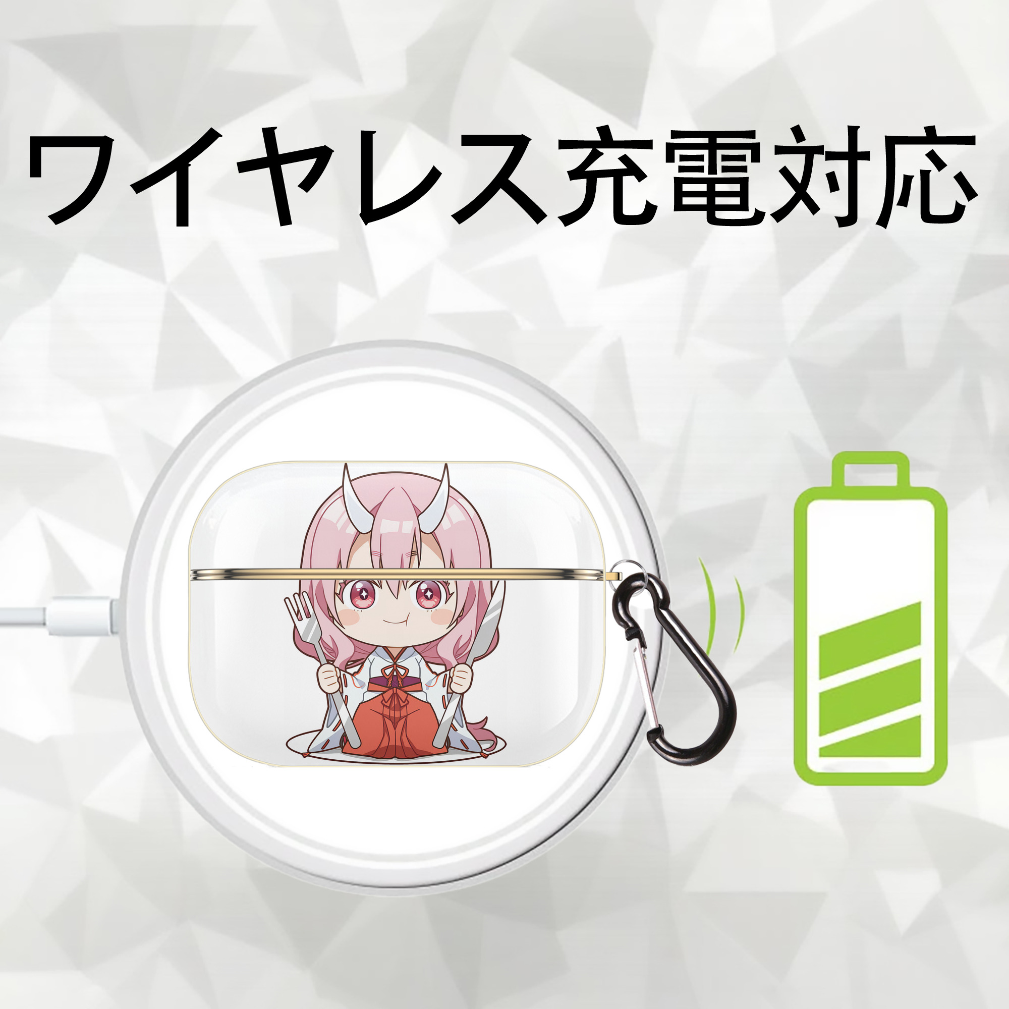 転スラ Regarding Reincarnated to Slime 【AirPods Pro用】ハードシェル保護ケース｜耐衝撃・防指紋・カラビナ付き商品仕様