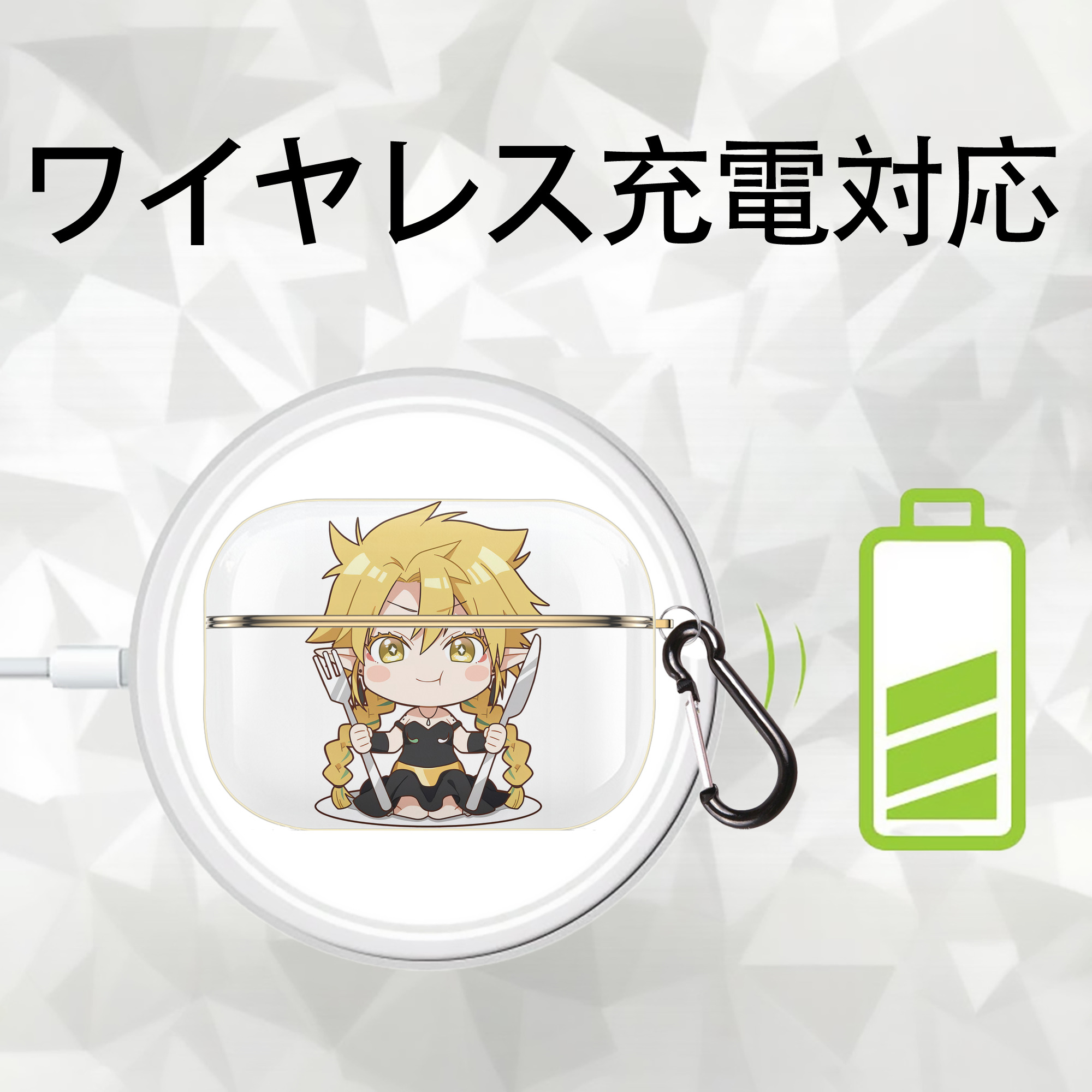 転スラ Regarding Reincarnated to Slime 【AirPods Pro用】ハードシェル保護ケース｜耐衝撃・防指紋・カラビナ付き商品仕様