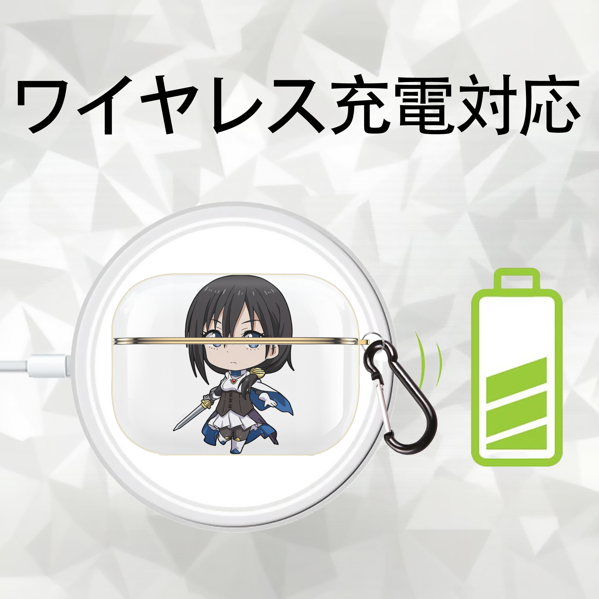 転スラ Regarding Reincarnated to Slime 【AirPods Pro用】ハードシェル保護ケース｜耐衝撃・防指紋・カラビナ付き商品仕様