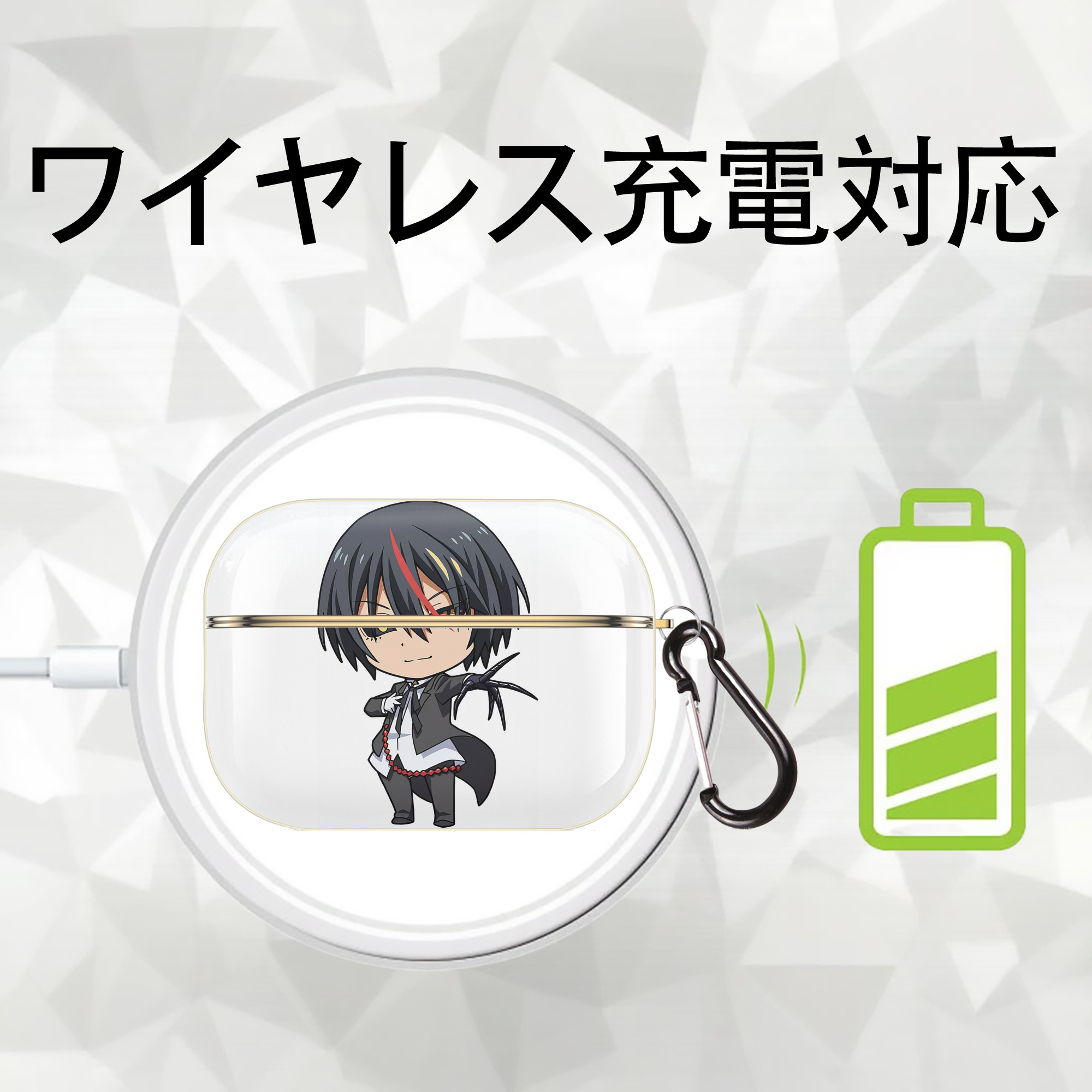 転スラ Regarding Reincarnated to Slime 【AirPods Pro用】ハードシェル保護ケース｜耐衝撃・防指紋・カラビナ付き商品仕様