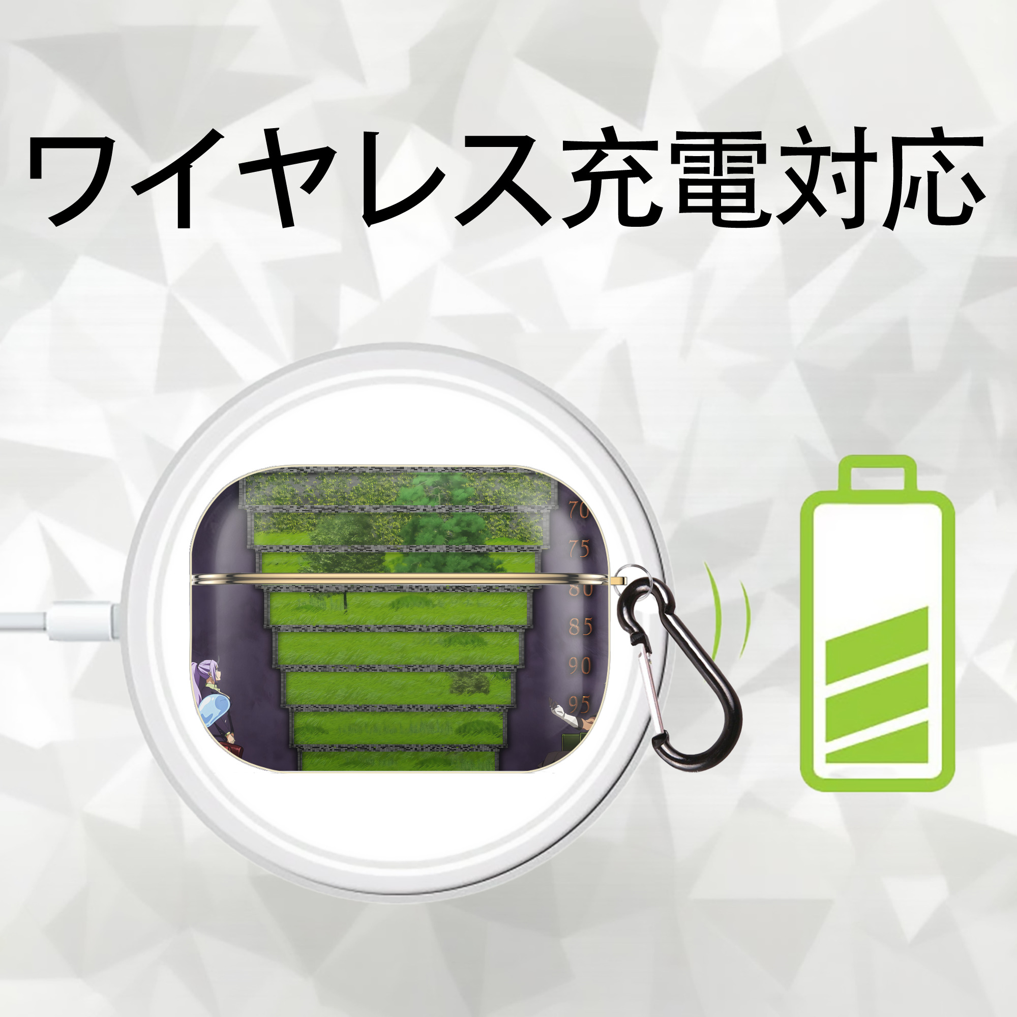 転スラ Regarding Reincarnated to Slime 【AirPods Pro用】ハードシェル保護ケース｜耐衝撃・防指紋・カラビナ付き商品仕様