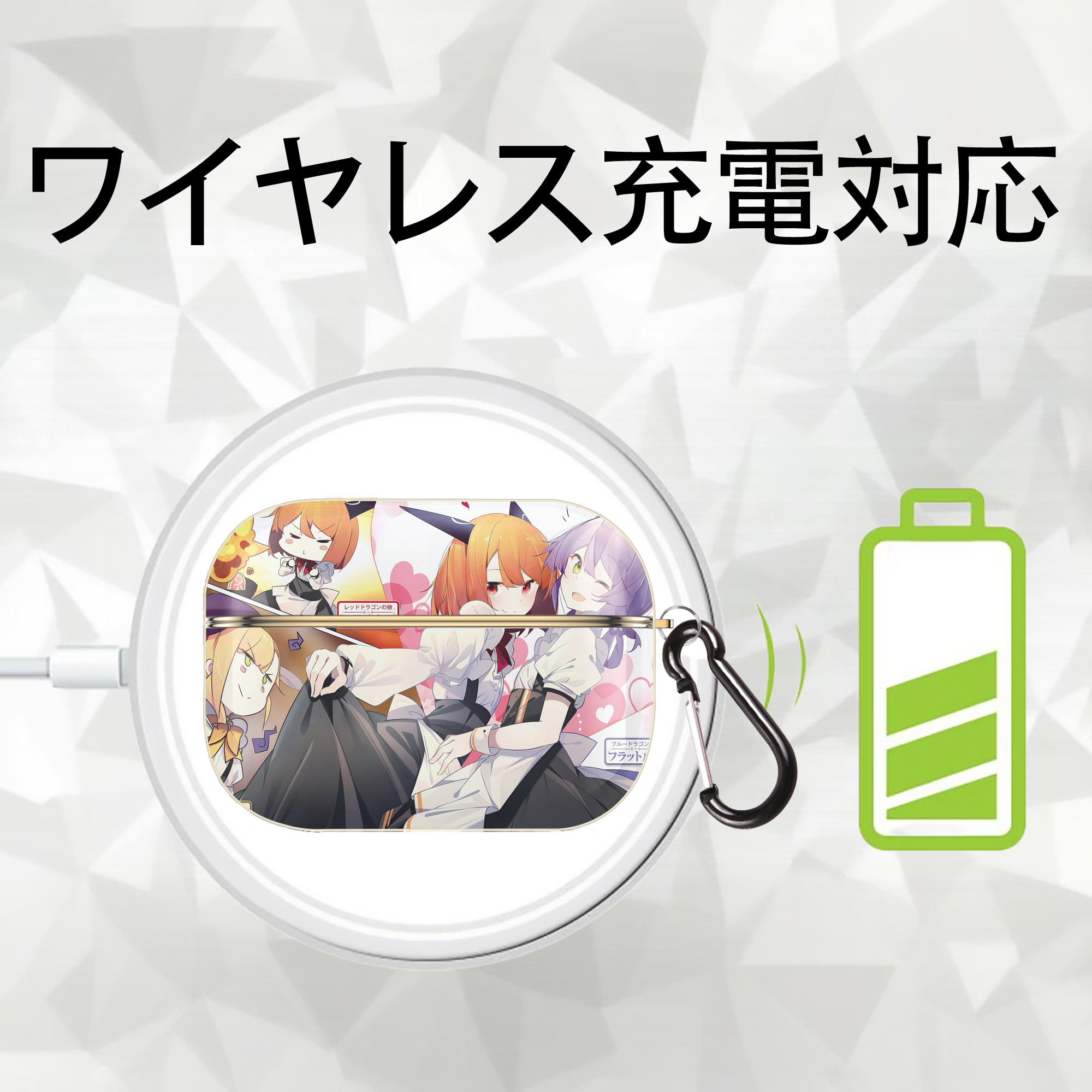 転スラ Regarding Reincarnated to Slime 【AirPods Pro用】ハードシェル保護ケース｜耐衝撃・防指紋・カラビナ付き商品仕様