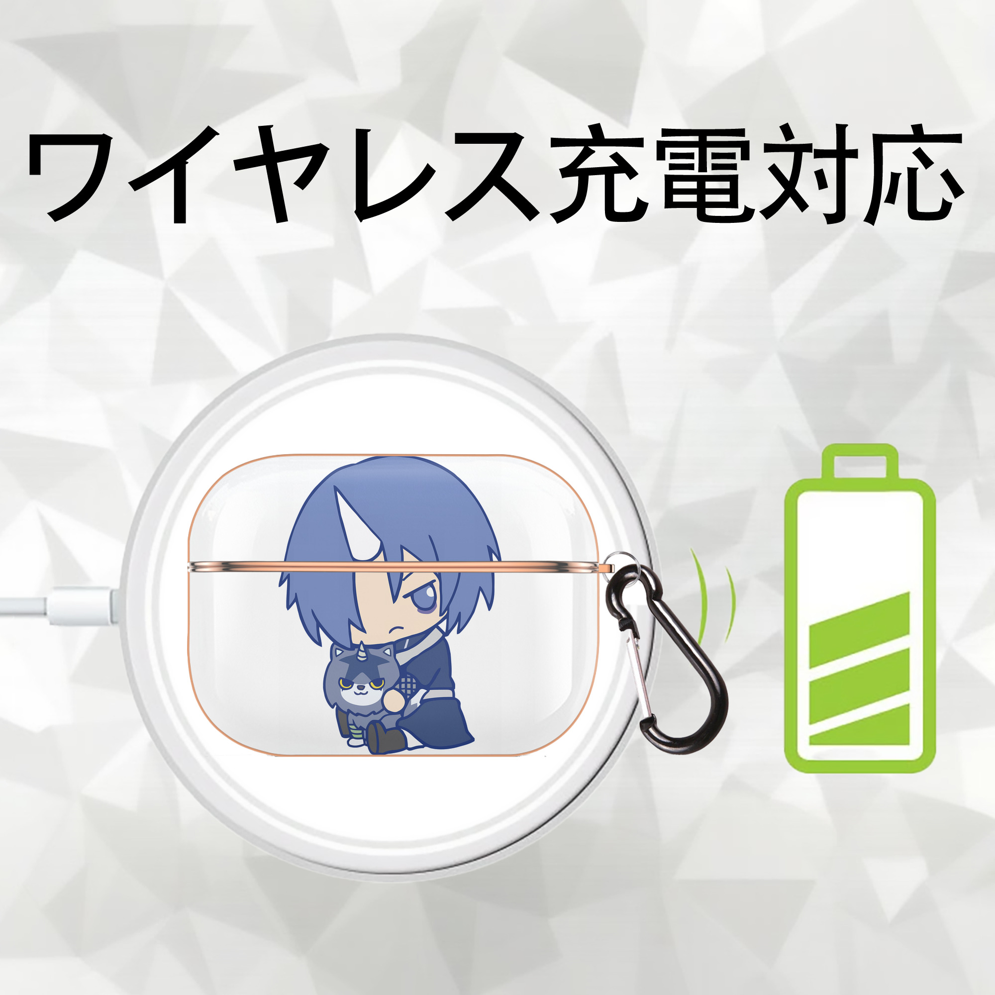 転スラ Regarding Reincarnated to Slime 【AirPods Pro用】ハードシェル保護ケース｜耐衝撃・防指紋・カラビナ付き商品仕様