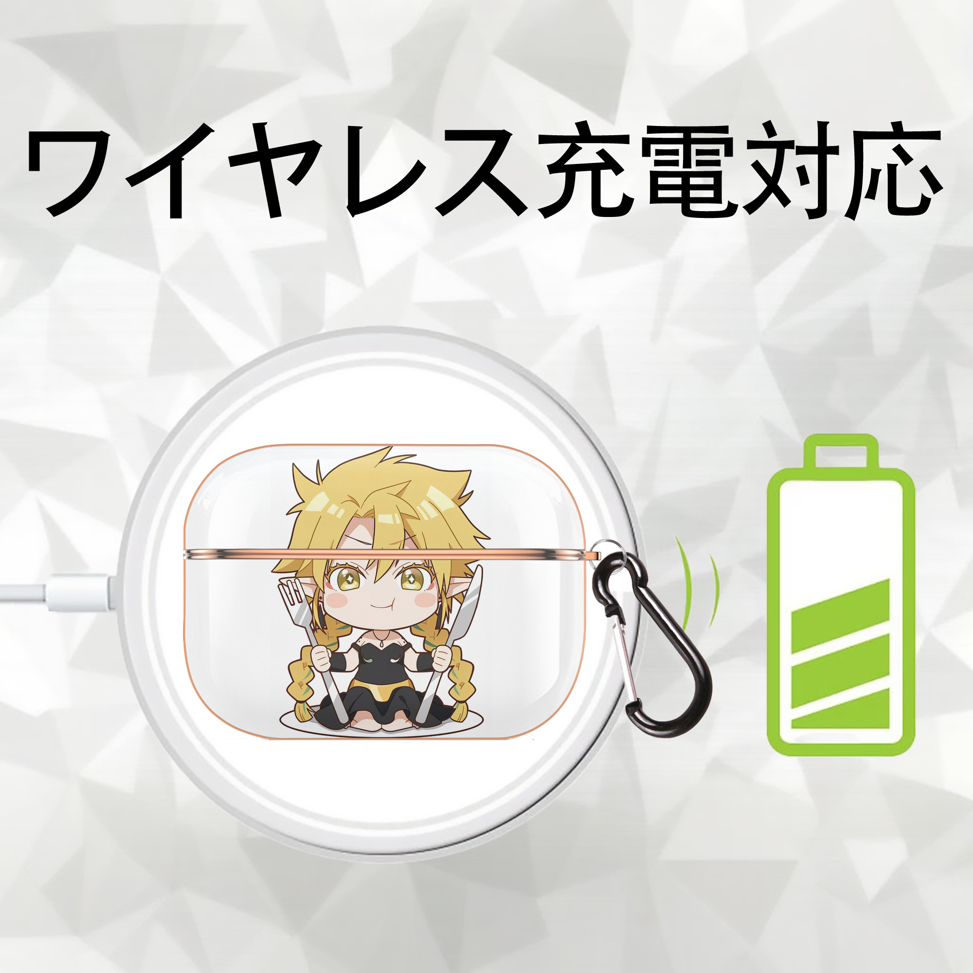 転スラ Regarding Reincarnated to Slime 【AirPods Pro用】ハードシェル保護ケース｜耐衝撃・防指紋・カラビナ付き商品仕様