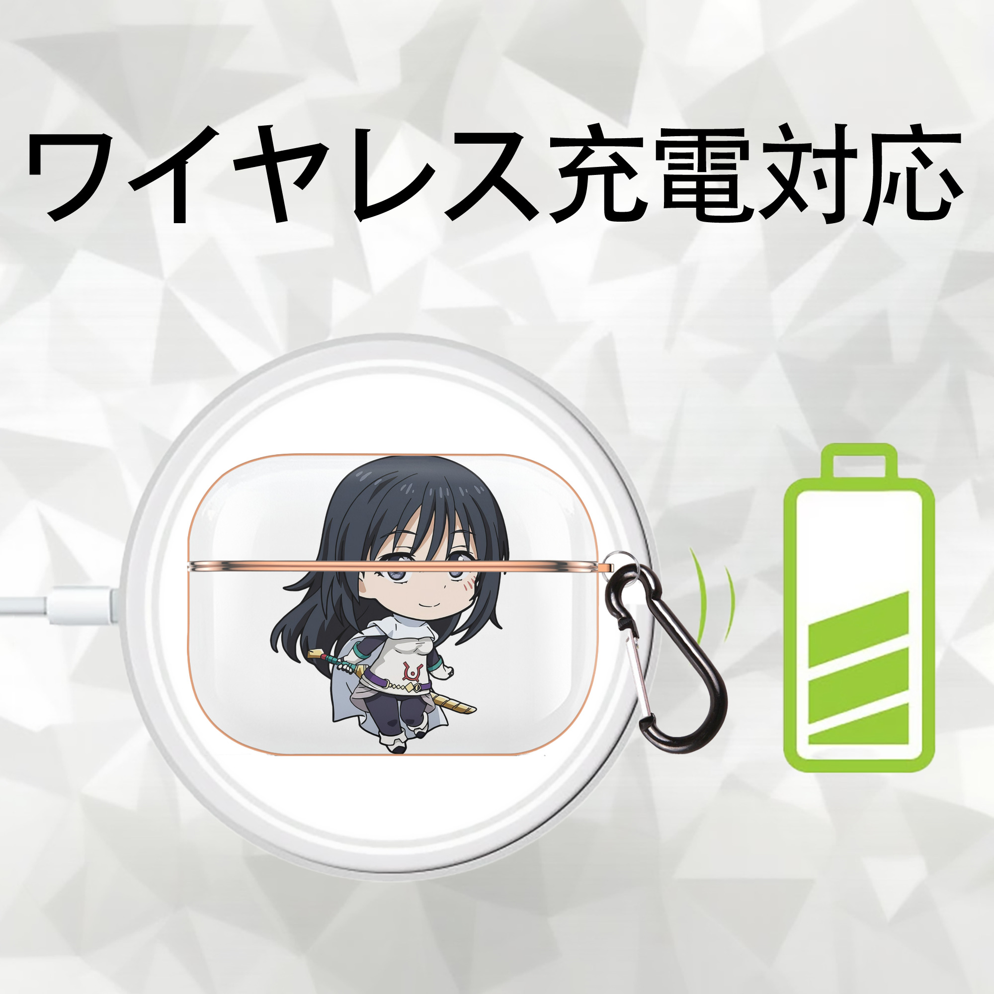転スラ Regarding Reincarnated to Slime 【AirPods Pro用】ハードシェル保護ケース｜耐衝撃・防指紋・カラビナ付き商品仕様
