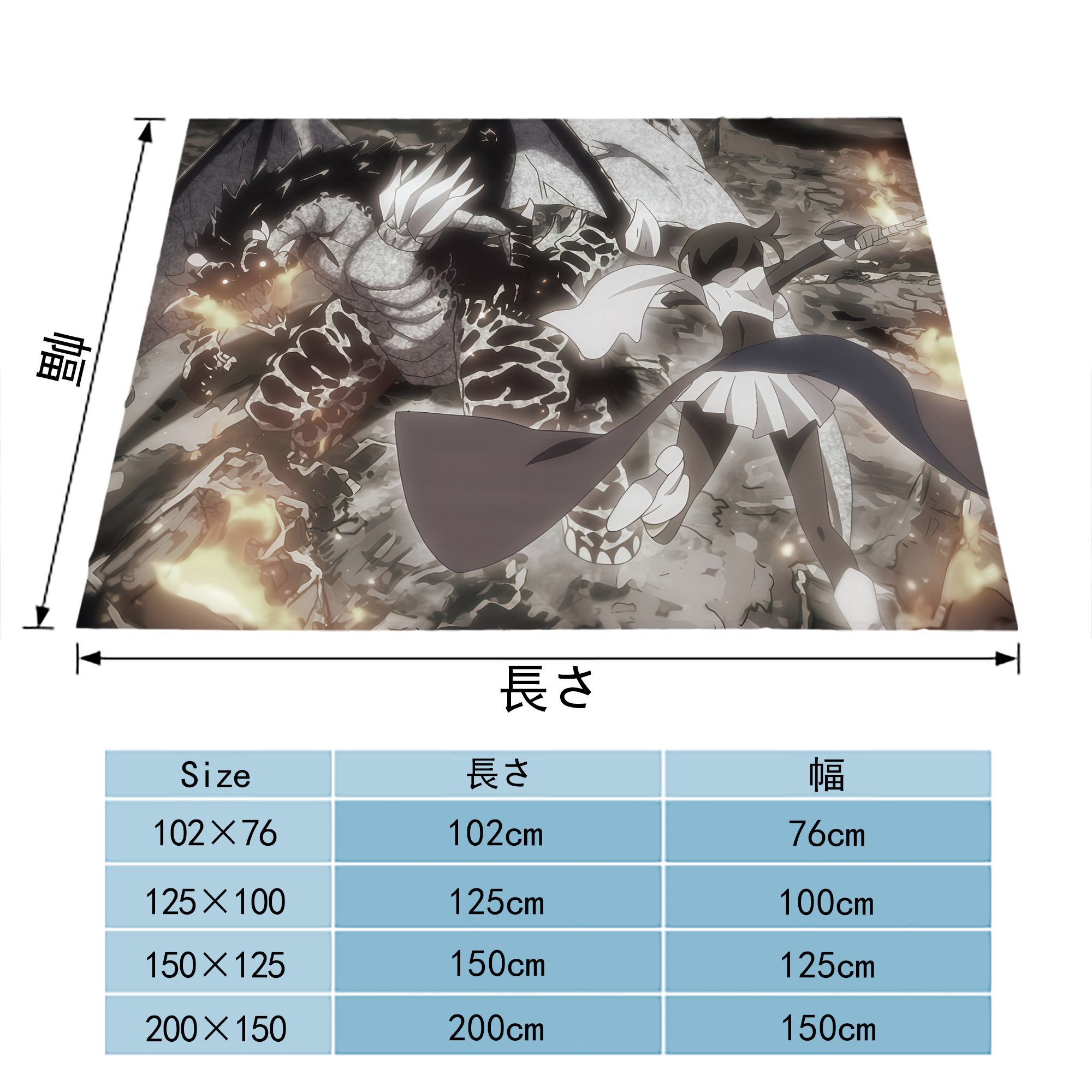 転スラ Regarding Reincarnated to Slime フランネルブランケット・多サイズ対応（横型）